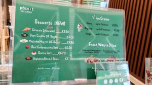 Desserts menu at Plan(e)t Ice Cream in Athens