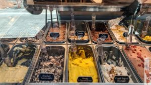 Ice cream choices at Plan(e)t Ice Cream in Athens