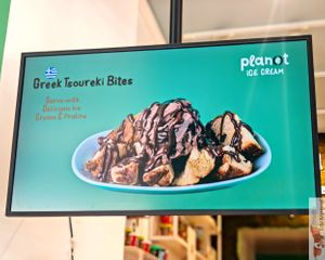 Greek tsoureki bites at Plan(e)t Ice Cream in Athens