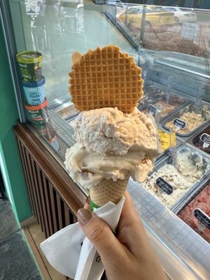 Greek yogurt and strawberry cheesecake flavours ended  at Plan(e)t Ice Cream in Athens