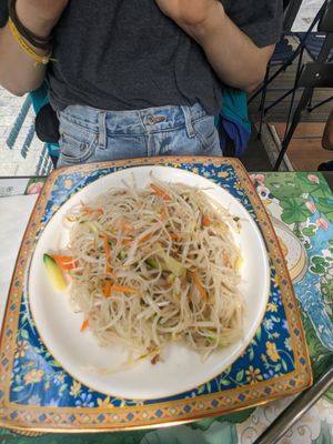 Rice noodles with vegetables (without egg and soy sauce) at Bokok in Milan