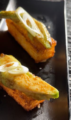 Crispy rice with avokado   at Toso in Gothenburg