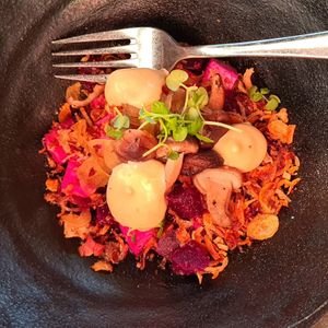 Beetroot tartar at Toso in Gothenburg