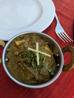 Sag aloo at Bollywood in Lanzarote