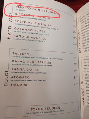 Vegan risotto. Maybe check twice that they don't use butter at Casa Antica in Heiligenblut Am Grossglockner