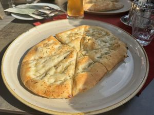 Focaccia with rosemary   at Casa Antica in Heiligenblut Am Grossglockner