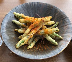 Spicy fried French beans   at Tàn Chá Restaurant  in Dubai