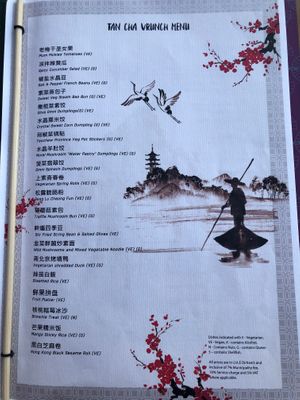 The vegan brunch menu at Tàn Chá Restaurant  in Dubai