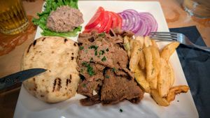 Vegan Gyros at Cosy Restaurant in Crete