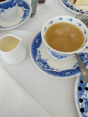 The Jane Austen tea with soy milk 🩷 at Jane Austen Centre in Bath