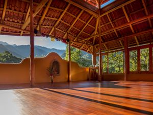 Yoga deck at Rio Chirripo lodge at Rio Chirripo Yoga Retreat in San Isidro Del General
