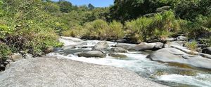 Rio Chirripo that runs alongside the property at Rio Chirripo Yoga Retreat in San Isidro Del General