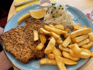 Tasty vegan Schnitzel!  at Webster Brauhaus in Duisburg