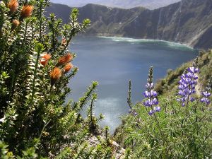 Laguna Quilotoa at 12,000 feet at Black Sheep Inn in Chucchilan