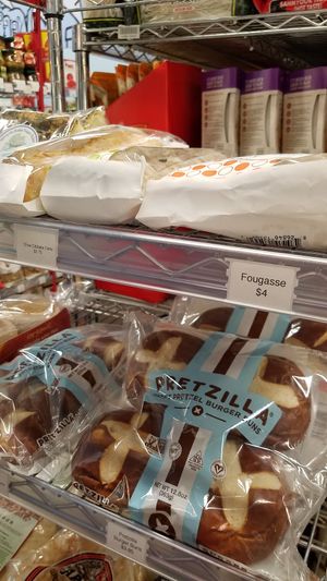 pretzel buns at Food Fight Vegan Grocery - Stark in Portland
