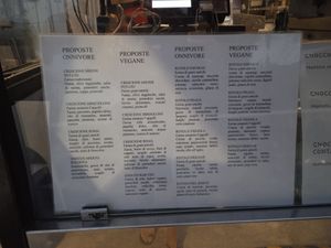 Menu parziale at Boutique Della Piadina in Bertinoro