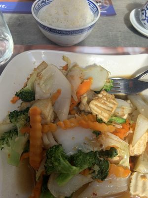 Veggies soaked up the sauce nicely  at Les Amis Asia Dinner in Geneva