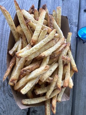 Salt & pepper fries  at Silo Food Truck in Ithaca