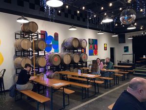 Inside seating at Silo Food Truck in Ithaca