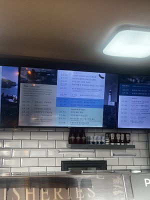 Menu  at Lighthouse Fisheries of Flamborough in Bridlington