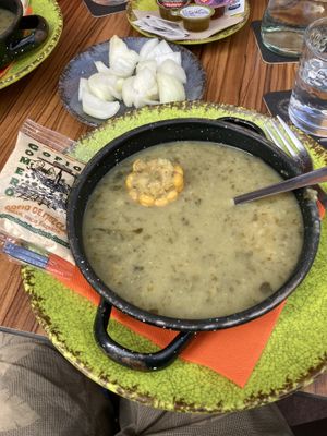 Watercress soup  at Tasca Restaurante El Carraca in La Gomera