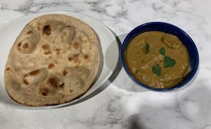 Eggplant/potato curry with Roti at Jyoti in Sapporo