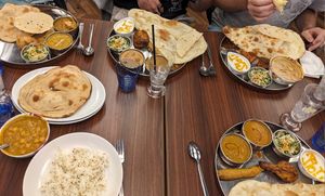 Sets and chana masala with their special rice at Jyoti in Sapporo