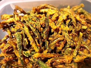 Crispy Okra at Jyoti in Sapporo