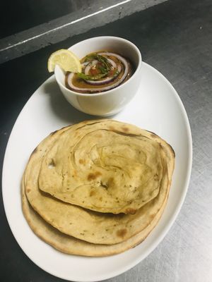 Veg curry and laccha paratha at Jyoti in Sapporo