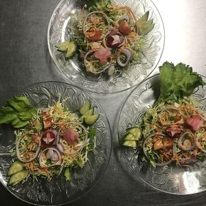 very nice shahi panner curry and Green Salad at Jyoti in Sapporo