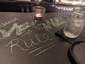 Bar side is creative! at Vegan A.F. in Brattleboro