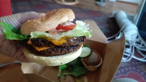 Best damn burger at Vegan A.F. in Brattleboro