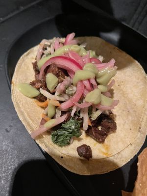 Jackfruit  tacos   at Vegan A.F. in Brattleboro