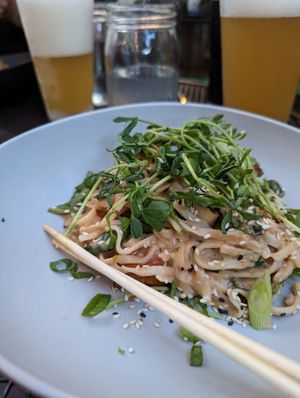 Peanut noodles at Vegan A.F. in Brattleboro