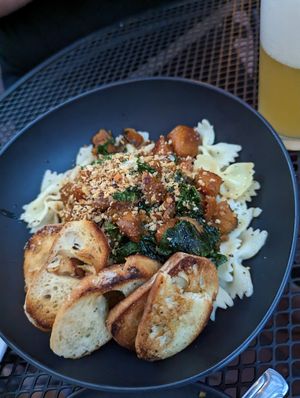 Kale and butternut Pasta at Vegan A.F. in Brattleboro