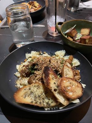 Kale and butternut pasta  at Vegan A.F. in Brattleboro