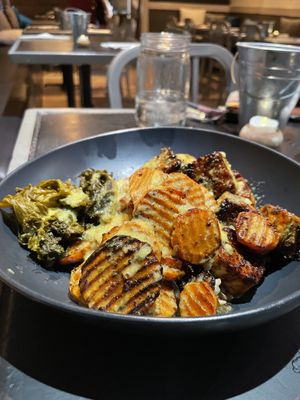 Jamaican jerk tofu bowl  at Vegan A.F. in Brattleboro