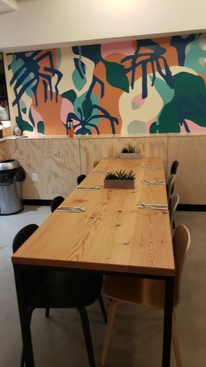 Indoor seating at Seabirds Kitchen in Los Angeles