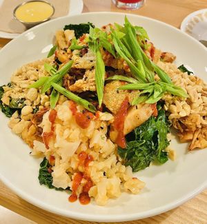 Bibimbap Bowl w/ jackfruit   at Seabirds Kitchen in Los Angeles