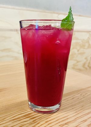 Blueberry mint lemonade   at Seabirds Kitchen in Los Angeles