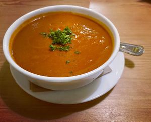 Tomato soup   at Seabirds Kitchen in Los Angeles