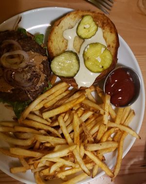 Beet burger at Seabirds Kitchen in Los Angeles