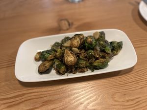 Brussels sprouts, not bad!  at Seabirds Kitchen in Los Angeles