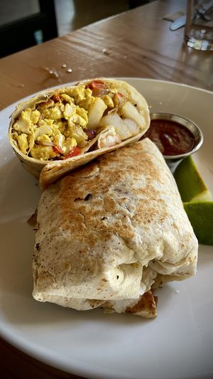 Incredible breakfast burrito  at Seabirds Kitchen in Los Angeles