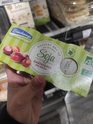 Chestnut yoghurt at Naturalia in La Rochelle