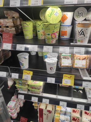 Yoghurts at Naturalia in La Rochelle