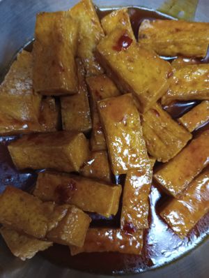 general tso tofu(fried tofu) at Cafe Asian in Katy