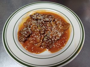 plant based Sesame chicken at Cafe Asian in Katy