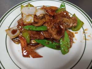 plant based Black Pepper Chicken at Cafe Asian in Katy