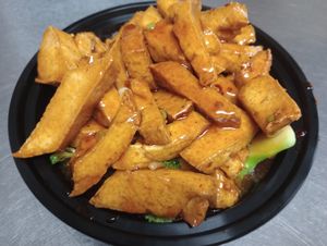 fried Tofu with general sauce at Cafe Asian in Katy